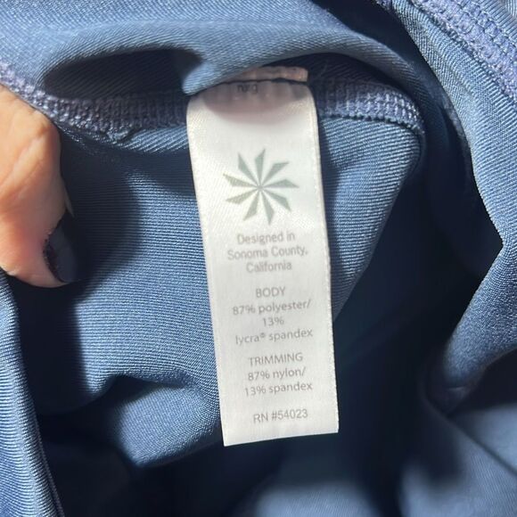 Athleta Mesh Sonar Capri Blue‎ Athletic Crop Leggings Size Small - Picture 6 of 10